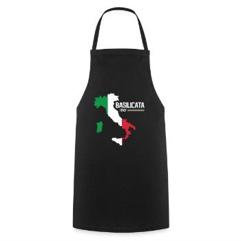 Basilicata Italy Landkarte Regionen Italien - Kochschürze - Schwarz - Vorne - AI Model Male 185 dark (185cm)