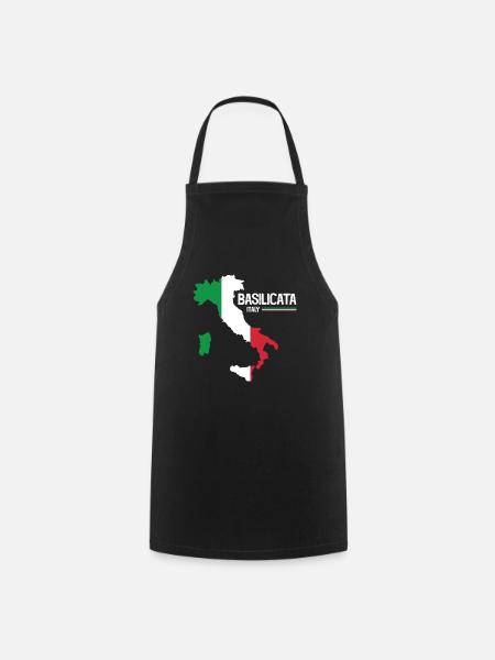 Basilicate Italie Carte Régions Italie - Tablier de cuisine - noir