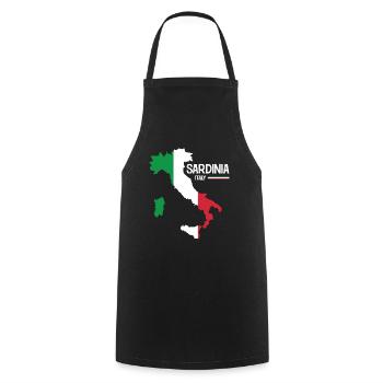 Sardaigne Italie Sardaigne Carte Région Italie - Tablier de cuisine - noir - Devant - AI Model Male 185 dark (185cm)
