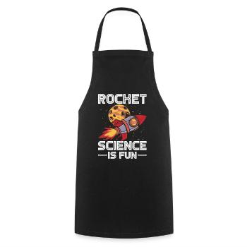 La science des fusées est amusante Vaisseau spatial de navette spatiale - Tablier de cuisine - noir - Devant - AI Model Male 185 dark (185cm)