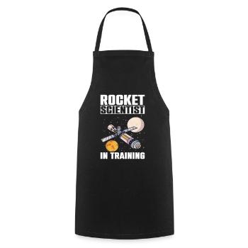 Étude de la science des fusées en formation - Tablier de cuisine - noir - Devant - AI Model Male 185 dark (185cm)