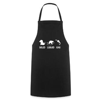 Solid Liquid Gas Dinosaur Fuel Evolution - Cooking Apron - black - Front - AI Model Male 185 dark (185cm)