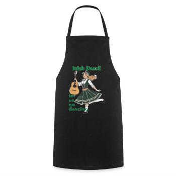 IRISH DANCE Let us go dancing - Cooking Apron - black - Front - AI Model Male 185 dark (185cm)