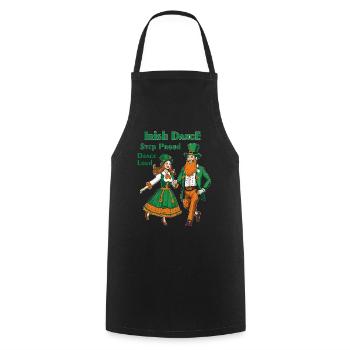 IRISH DANCE STEP PROUD DANCE LOUD - Cooking Apron - black - Front - AI Model Male 185 dark (185cm)