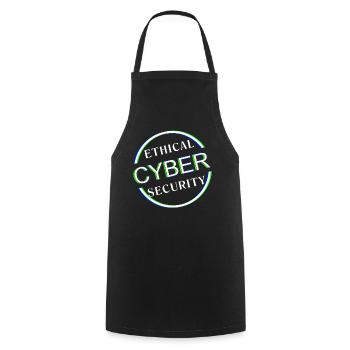 Ethical Cyber Security - Kochschürze - Schwarz - Vorne - AI Model Male 185 dark (185cm)