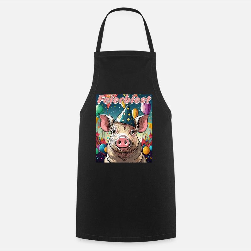 SCHWEIN FEIERBIEST - Kochschürze - Schwarz