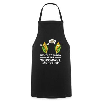 Popcorn Blague Anime Pop-corn Kawaii Pop-corn Popcorn - Tablier de cuisine - noir - Devant - AI Model Male 185 dark (185cm)