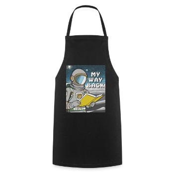 ASTRONAUT BUCH MY WAY BACK - Kochschürze - Schwarz - Vorne - AI Model Male 185 dark (185cm)