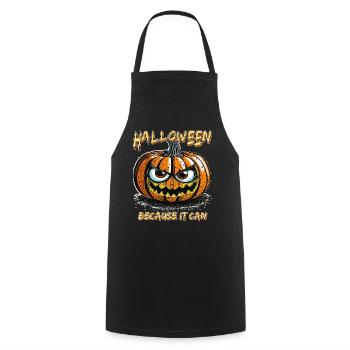 HALLOWEEN BECAUSE IT CAN - Cooking Apron - black - Front - AI Model Male 185 dark (185cm)