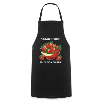 STRAWBERRY SELECTION PICKER - Cooking Apron - black - Front - AI Model Male 185 dark (185cm)