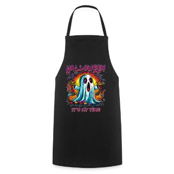 HALLOWEEN IT'S MY TIME - Cooking Apron - black - Front - AI Model Male 185 dark (185cm)
