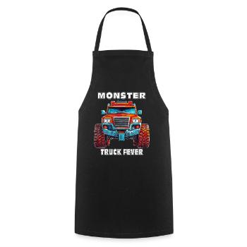 CAR MONSTER TRUCK FEVER - Cooking Apron - black - Front - AI Model Male 185 dark (185cm)