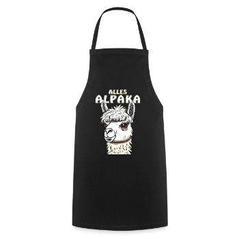 ALL ALPACA - Cooking Apron - black - Front - AI Model Male 185 dark (185cm)