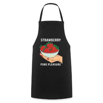 FRAISE PUR PLAISIR - Tablier de cuisine - noir - Devant - AI Model Male 185 dark (185cm)