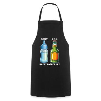 BÉBÉ PAPA BONNE FÊTE DES PÈRES - Tablier de cuisine - noir - Devant - AI Model Male 185 dark (185cm)