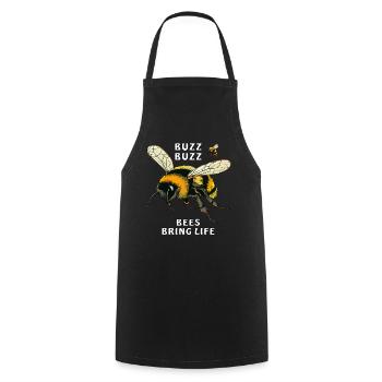 HUMMELN BUZZ BUZZ BEES BRING LIFE - Kochschürze - Schwarz - Vorne - AI Model Male 185 dark (185cm)
