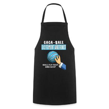 GAGA BALL EXCITEMENT UNLEASHED - Cooking Apron - black - Front - AI Model Male 185 dark (185cm)