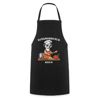HERDMÄNNCHEN KOCH - Cooking Apron - black - Front - AI Model Male 185 dark (185cm)