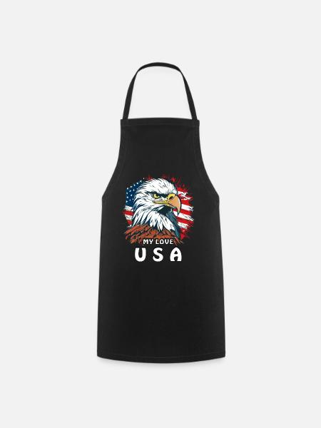 SEEADLER MY LOVE USA - Kochschürze - Schwarz