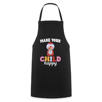 Bubblegum Nostalgia Kids Candy Candy - Cooking Apron - black - Front - AI Model Male 185 dark (185cm)