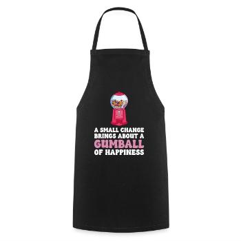 A Small Change Brings About A Gumball Of Happiness - Cooking Apron - black - Front - AI Model Male 185 dark (185cm)