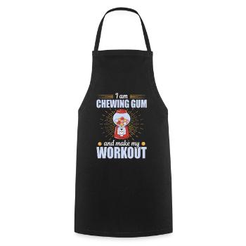 Chewing Gum And Make My Workout Kaugummi - Cooking Apron - black - Front - AI Model Male 185 dark (185cm)