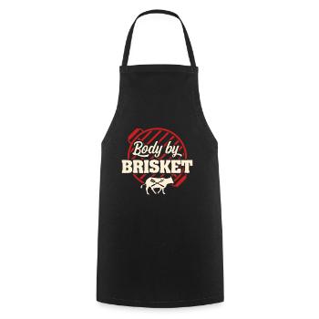 BBQ Body By Brisket Grilling Smoke, Grillen - Cooking Apron - black - Front - AI Model Male 185 dark (185cm)