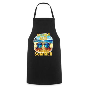 SCHOOL OUT FOR THE SUMMER - Cooking Apron - black - Front - AI Model Male 185 dark (185cm)