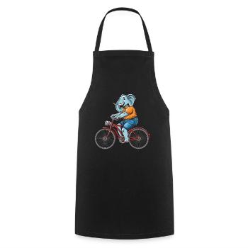 BICYCLE ELEPHANT - Cooking Apron - black - Front - AI Model Male 185 dark (185cm)