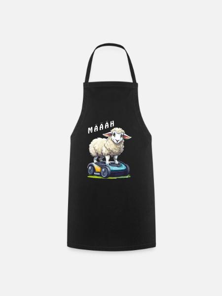 TONDEUSE À GAZON ROBOTISÉE POUR MOUTONS MÄÄÄH - Tablier de cuisine - noir