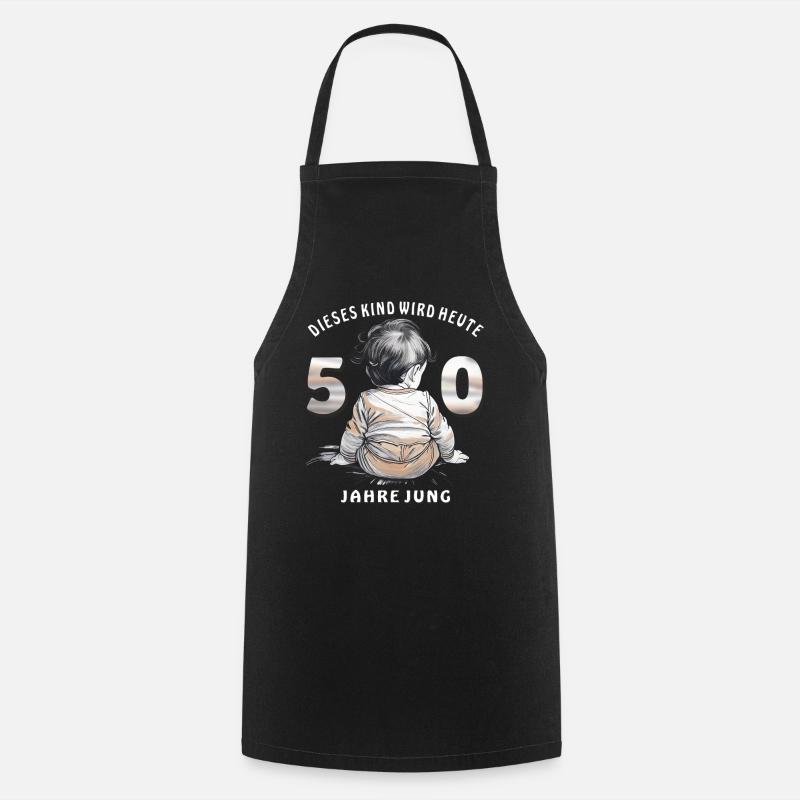 CHILD 50TH BIRTHDAY - Cooking Apron - black