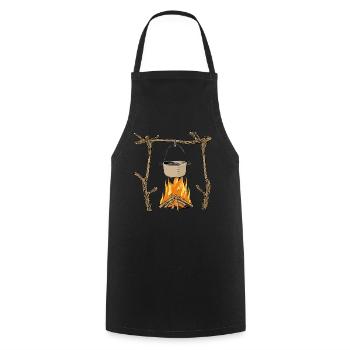 FOYER - Tablier de cuisine - noir - Devant - AI Model Male 185 dark (185cm)