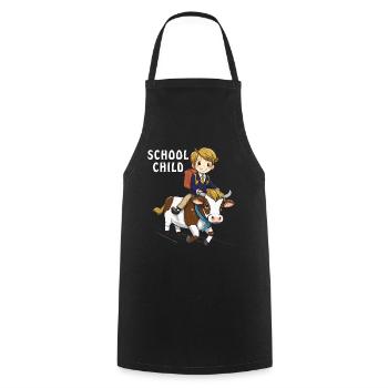 SCHOOL CHILD COW SCHOOL CHILD - Cooking Apron - black - Front - AI Model Male 185 dark (185cm)