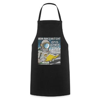 IF YOU GO TOO FAR, IT'S HARD - Cooking Apron - black - Front - AI Model Male 185 dark (185cm)