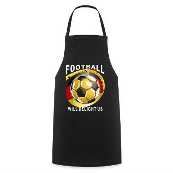 LE FOOTBALL DE FUSSBALL VA NOUS RAVIR - Tablier de cuisine - noir - Devant - AI Model Male 185 dark (185cm)