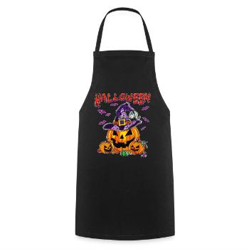 HALLOWEEN - Kochschürze - Schwarz - Vorne - AI Model Male 185 dark (185cm)