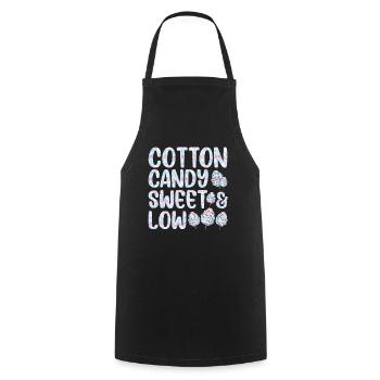 Zuckerwatte Geburtstag Cotton Candy Sweet & Low - Kochschürze - Schwarz - Vorne - AI Model Male 185 dark (185cm)