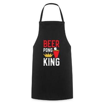 Beer Pong King - Cooking Apron - black - Front - AI Model Male 185 dark (185cm)
