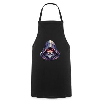 Portrait Magicien Sorcier Jeu de rôle - Tablier de cuisine - noir - Devant - AI Model Male 185 dark (185cm)