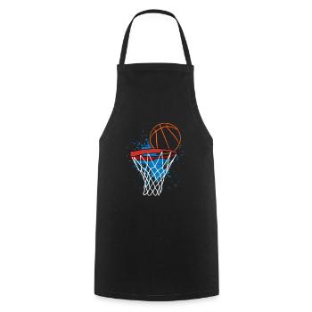 Basketball, basketteur, basketteur, sport rétro, design - Tablier de cuisine - noir - Devant - AI Model Male 185 dark (185cm)