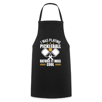 Joueur de pickleball Balle Sports Raquette en bois Tennis - Tablier de cuisine - noir - Devant - AI Model Male 185 dark (185cm)