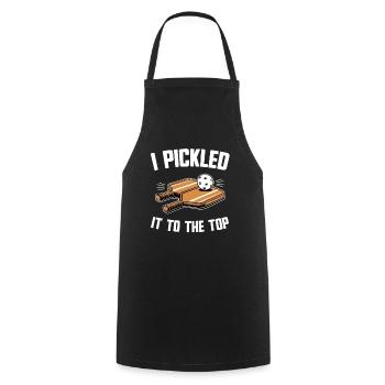 I Pickled It To The Top Pickleball Gift - Cooking Apron - black - Front - AI Model Male 185 dark (185cm)