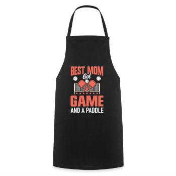 Pickleball Maman Paddleball Maman Paddle Game - Tablier de cuisine - noir - Devant - AI Model Male 185 dark (185cm)
