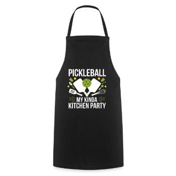 Pickleball Lover Ball Sport Kitchen Ball - Cooking Apron - black - Front - AI Model Male 185 dark (185cm)