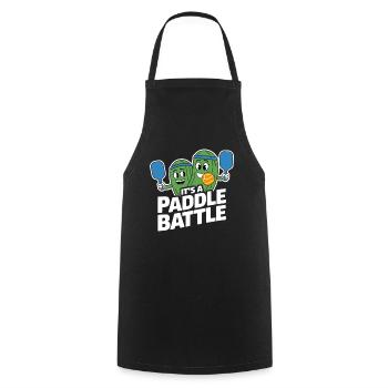 Pickleballspieler Dinkball Paddle Gurken Design - Kochschürze - Schwarz - Vorne - AI Model Male 185 dark (185cm)
