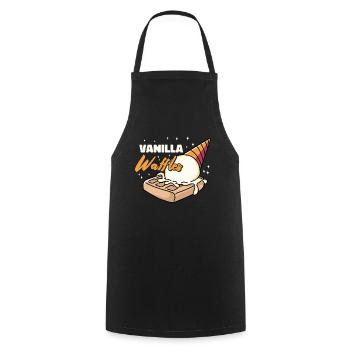 Vanilla Waffles Syrup Breakfast Waffles - Cooking Apron - black - Front - AI Model Male 185 dark (185cm)