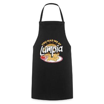 Funny Spring Rolls You Had Me At Lumpia - Cooking Apron - black - Front - AI Model Male 185 dark (185cm)