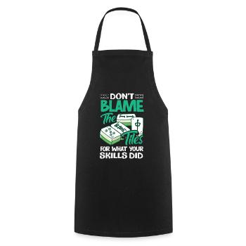 Mahjong Gamer Mah-Jongg Fun Card Game - Cooking Apron - black - Front - AI Model Male 185 dark (185cm)