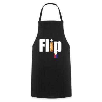 Spring Rolls Lumpia Flip Filipino Food - Cooking Apron - black - Front - AI Model Male 185 dark (185cm)