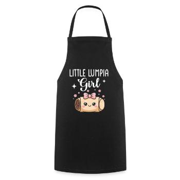 Little Lumpia Girl Spring Rolls - Cooking Apron - black - Front - AI Model Male 185 dark (185cm)